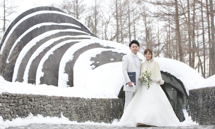 写真：冬の軽井沢ならではの快晴と雪景色で写真もばっちり！