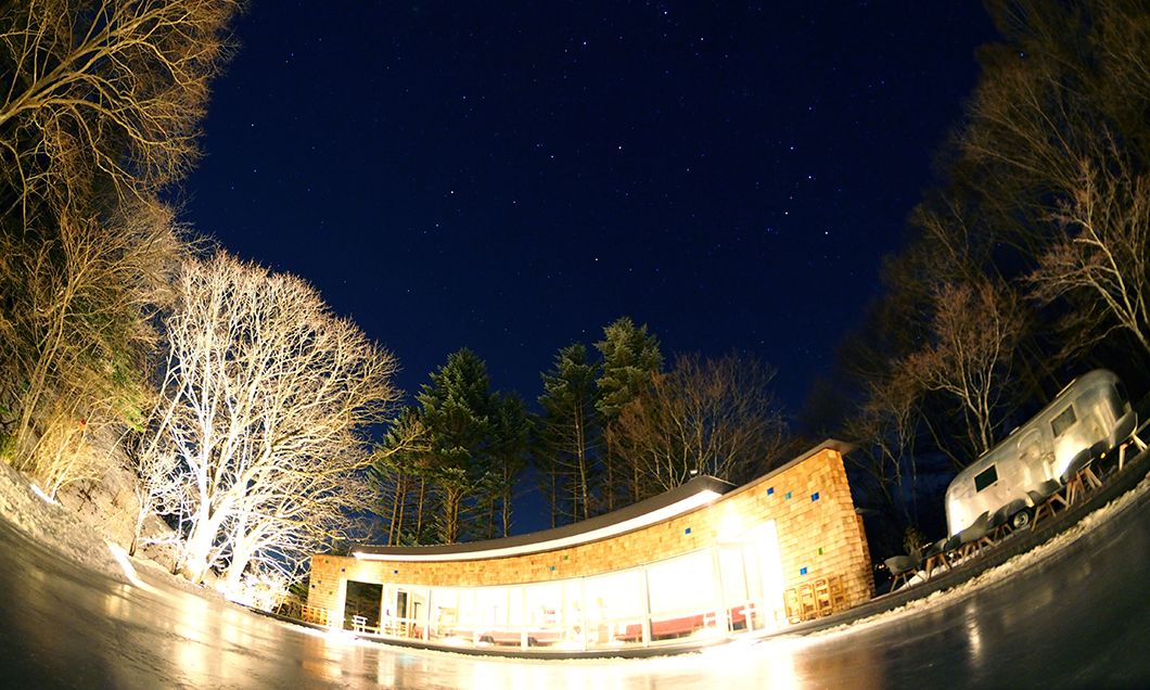 写真：氷上の星空ウォッチング