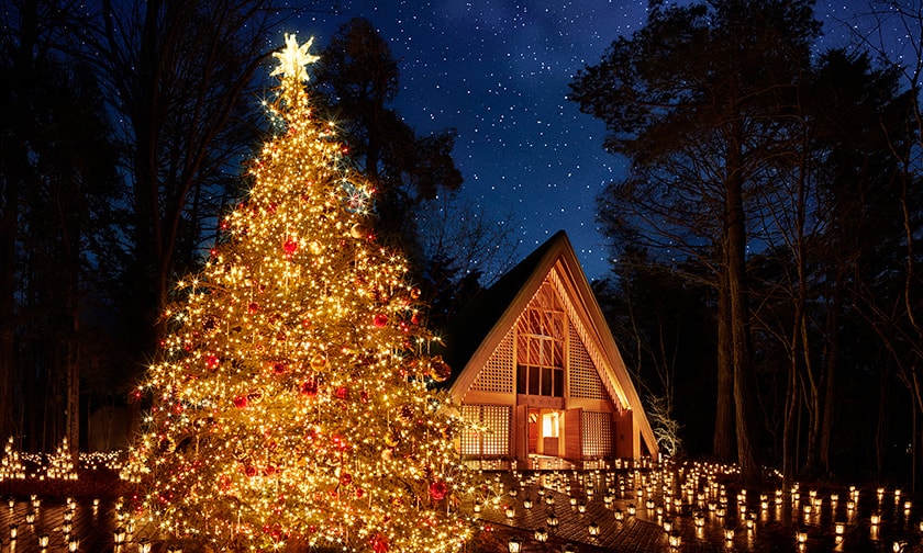 写真：軽井沢高原教会 星降る森のクリスマス 2019